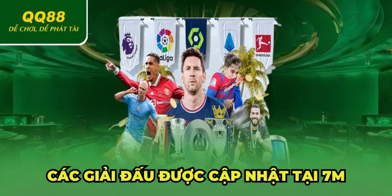 Các giải đấu được cập nhật tại thể thao 7m